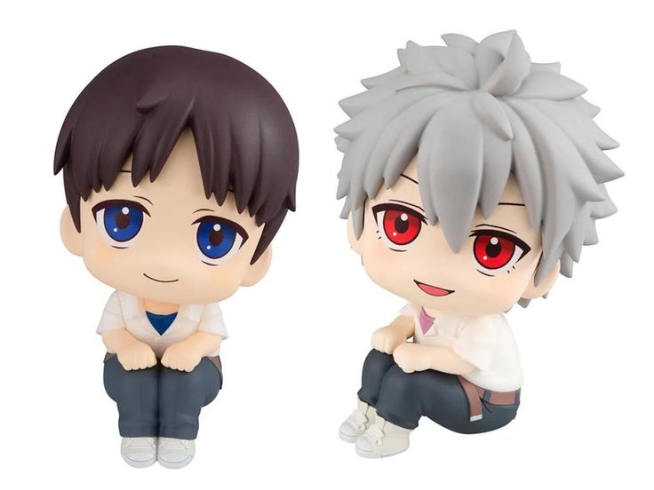 shinji ikari and kaworu nagisa chibi look up figures